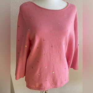 Sparkly Light Weight Pink Sweater